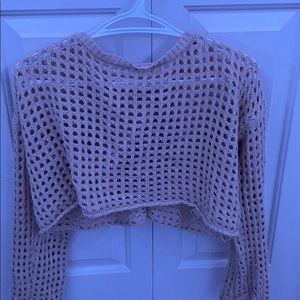 Long sleeve throw over top